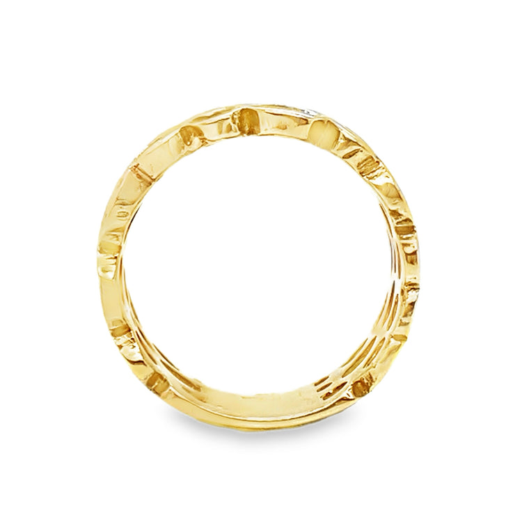 Wide Openwork Bubble Ring
