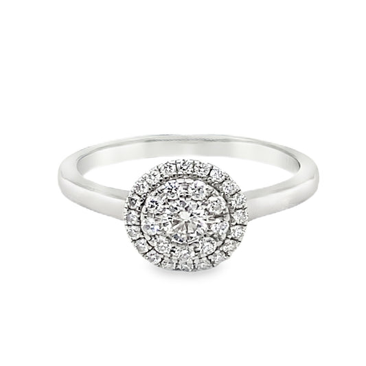 Double Halo Diamond Ring