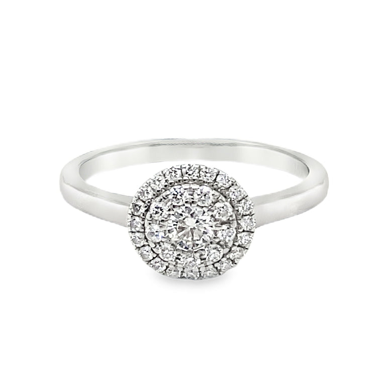 Double Halo Diamond Ring