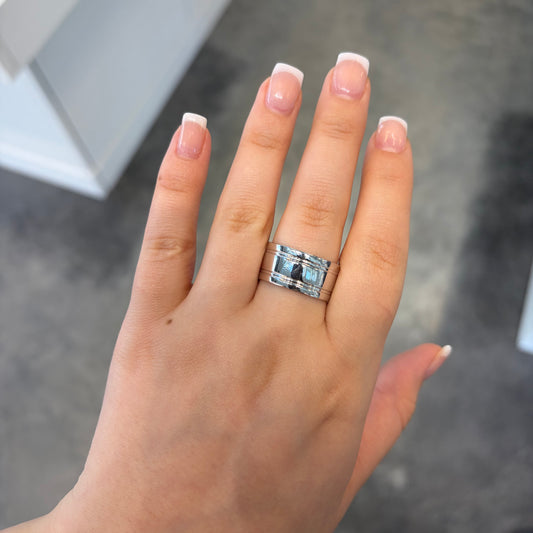 11mm Wide White Gold Band