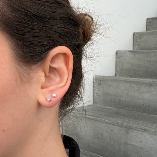 .20TCW Princess Cut Diamond Studs