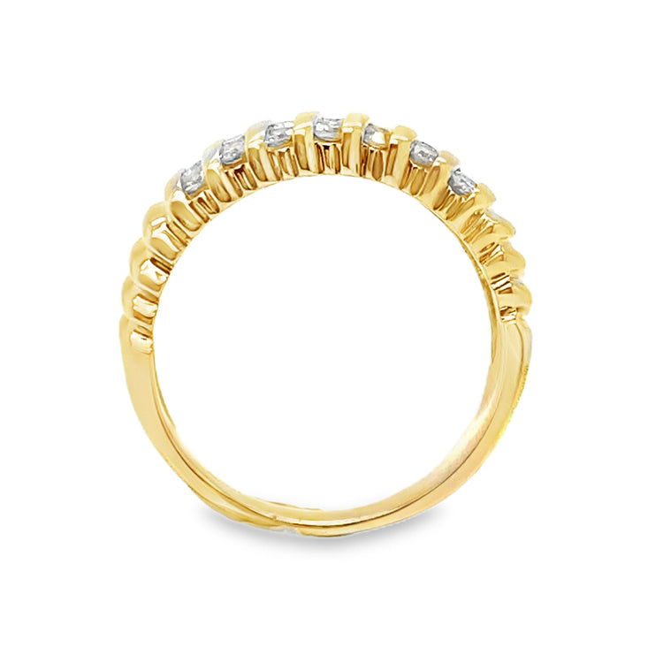 Multi Row Channel Set Diamond Ring