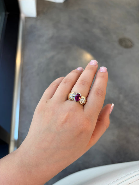 Tourmaline & Diamond Ring