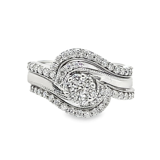 .50TCW Three Piece Wedding Set