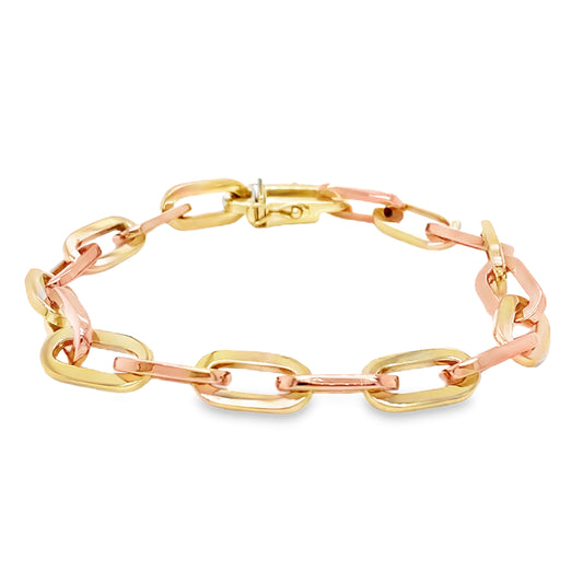 Two Tone Open Link Bracelet