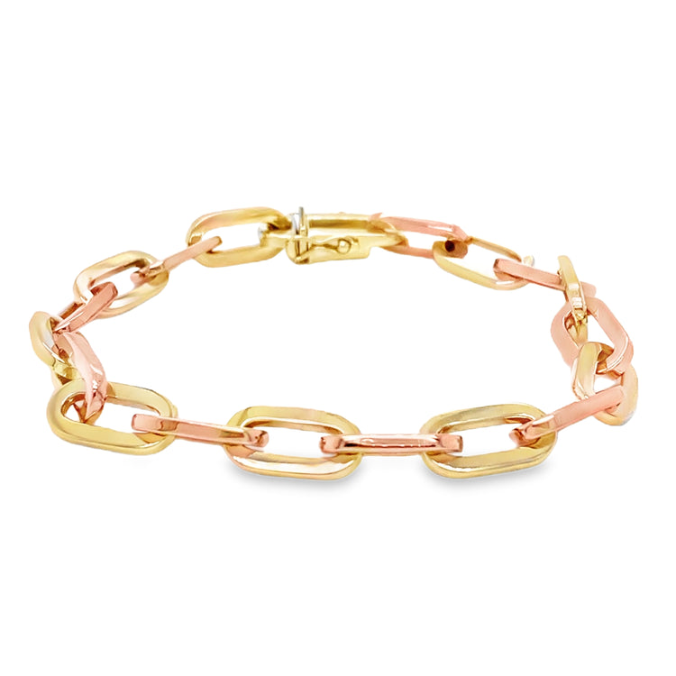Two Tone Open Link Bracelet