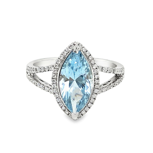 Topaz & Diamond Ring