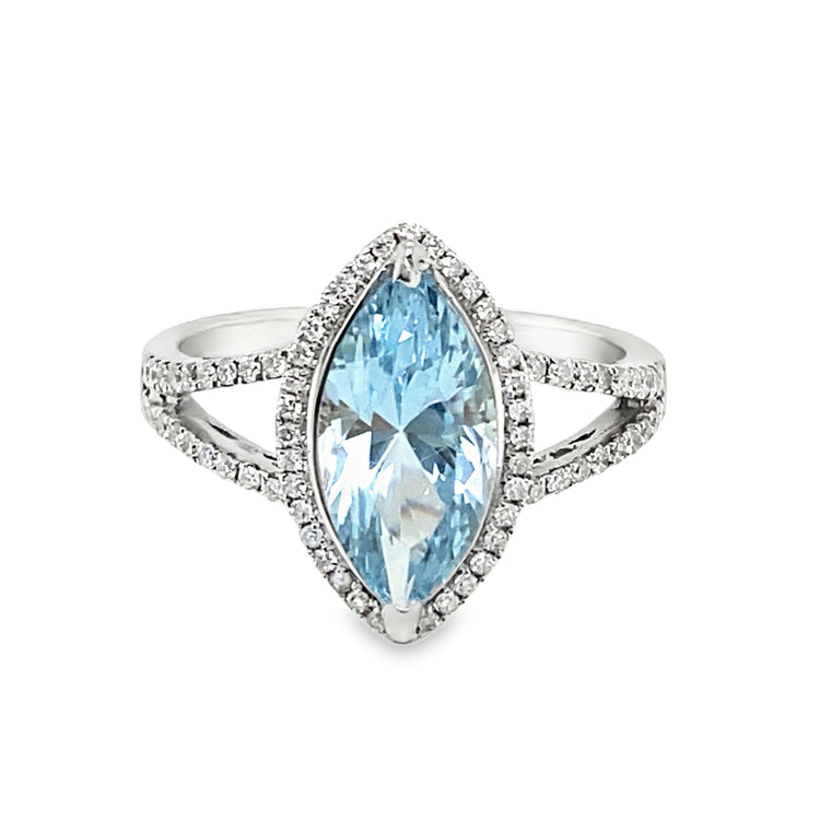 Topaz & Diamond Ring