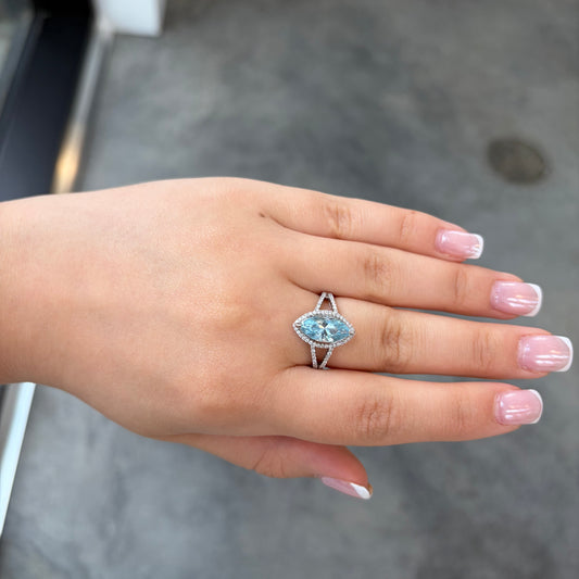 Topaz & Diamond Ring