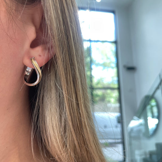 Textured Infinity Twist Hoops