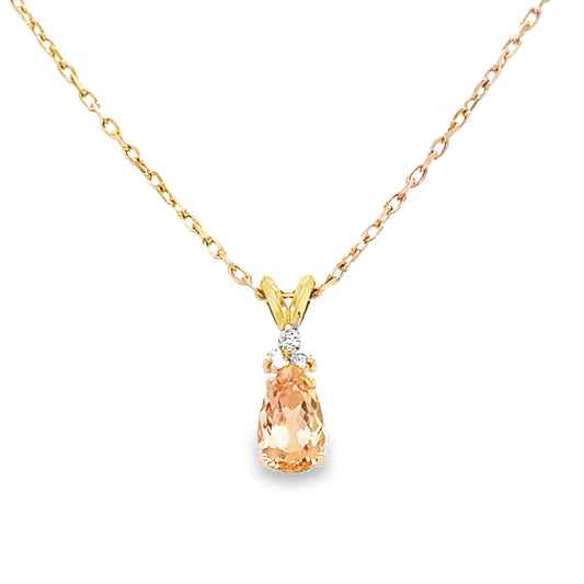 Citrine & Diamond Necklace