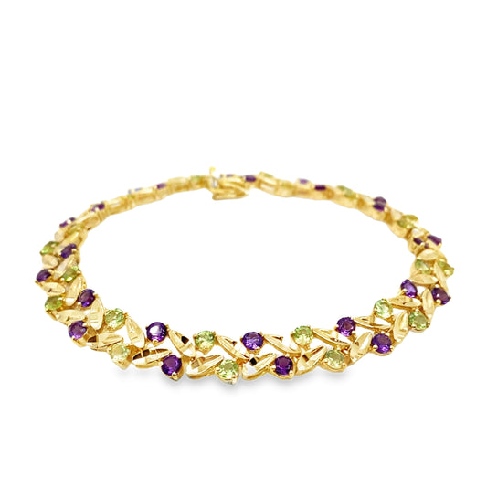 Amethyst & Peridot Bracelet