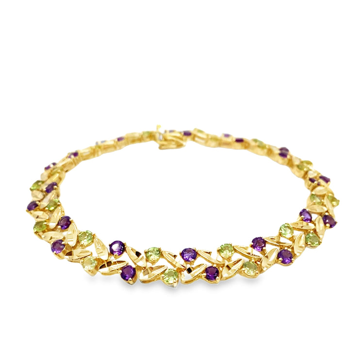 Amethyst & Peridot Bracelet