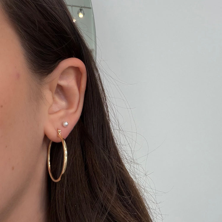 Hollow Gold Hoops