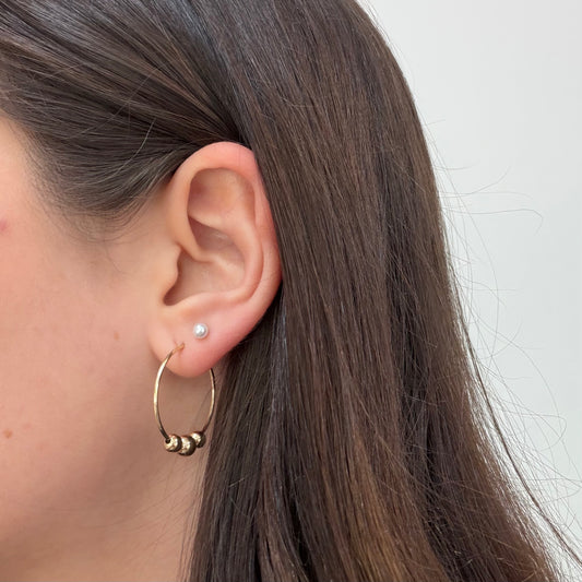 Rolling Bead Hoops