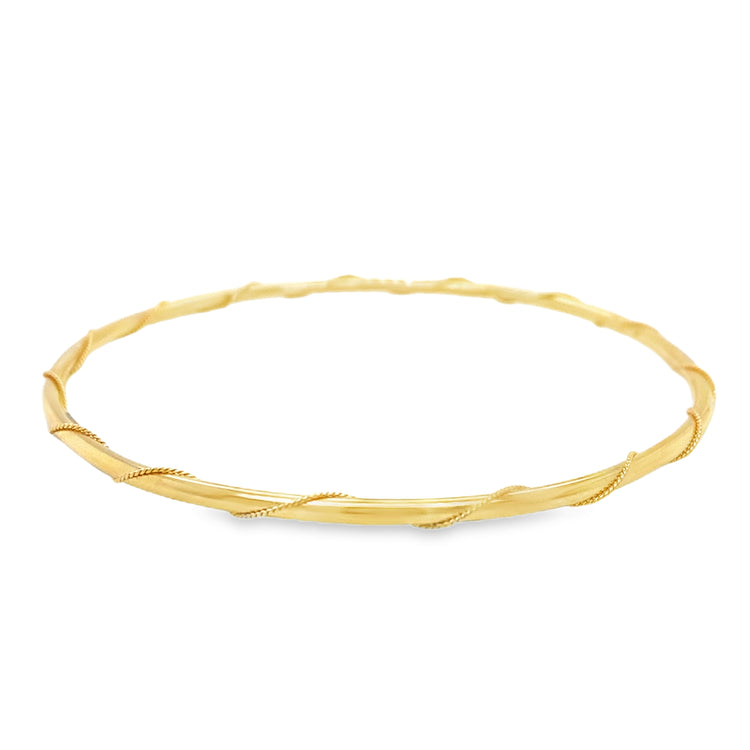 Milgrain Twist Bangle Bracelet