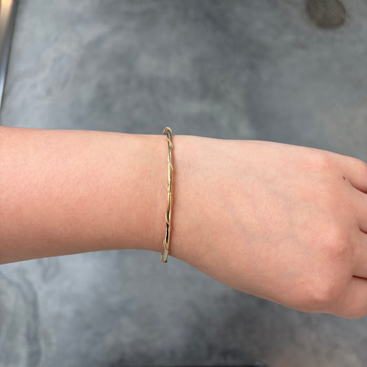 Milgrain Twist Bangle Bracelet