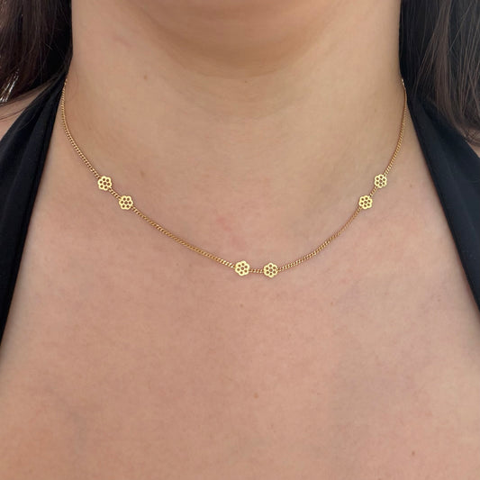Double Station Flower Necklace