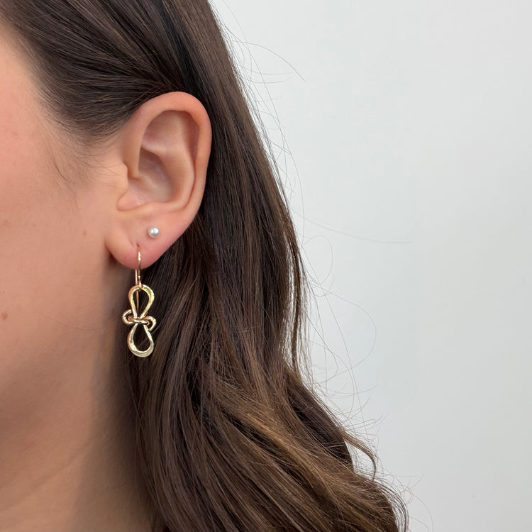 Infinity Style Drop Earrings