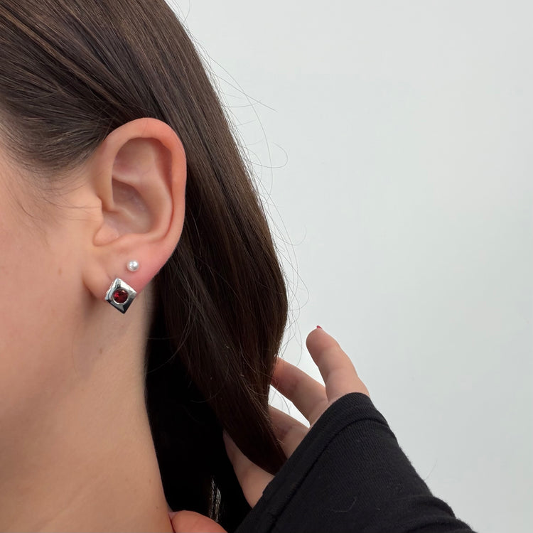 Garnet Studs