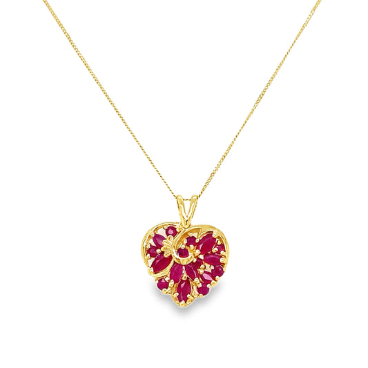 Ruby Heart Necklace