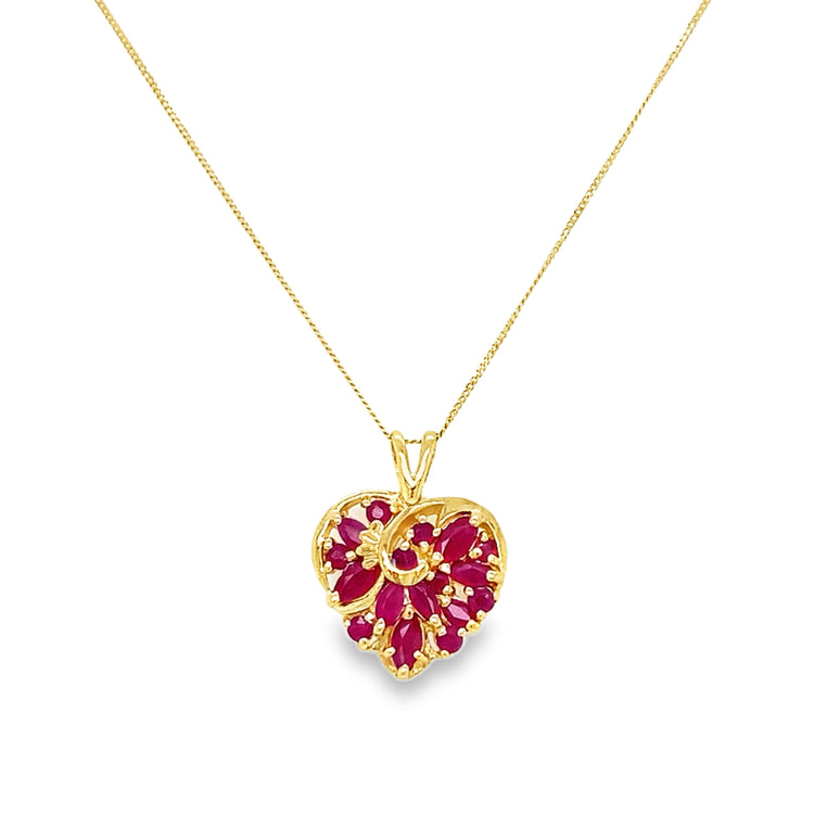 Ruby Heart Necklace