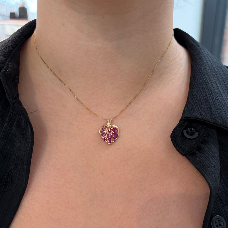 Ruby Heart Necklace