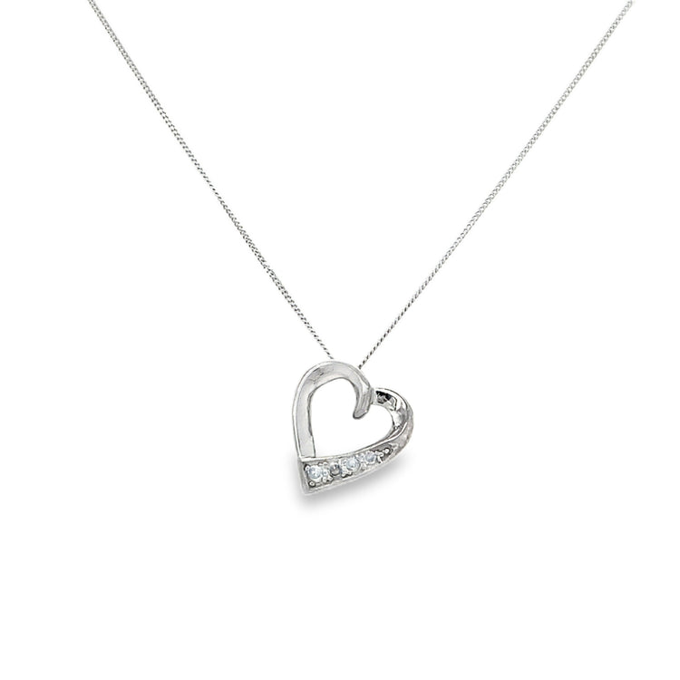 19 Inch Diamond Heart Necklace