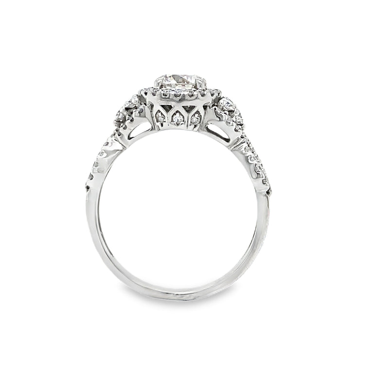 1.38TCW Diamond Halo Ring