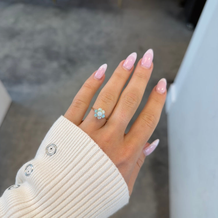 Opal Flower Inspired Ring