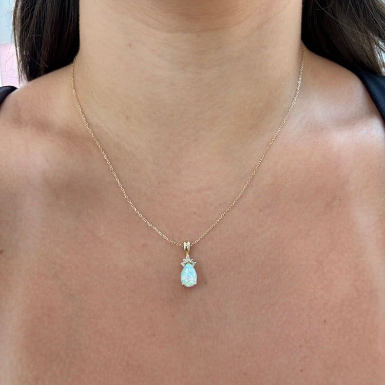 Opal & Diamond Necklace