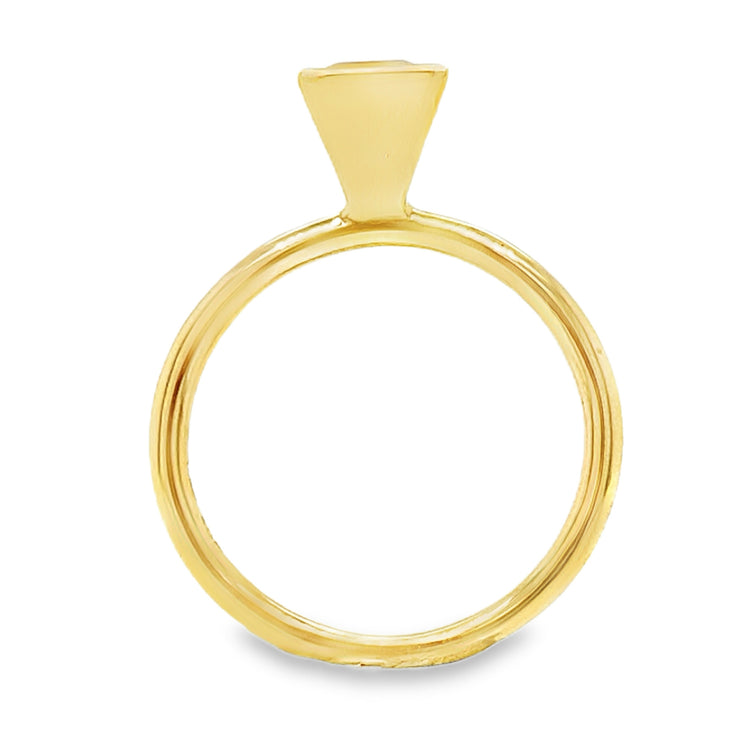 Bezel Set Peridot Solitaire Ring