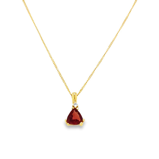Garnet & Diamond Necklace
