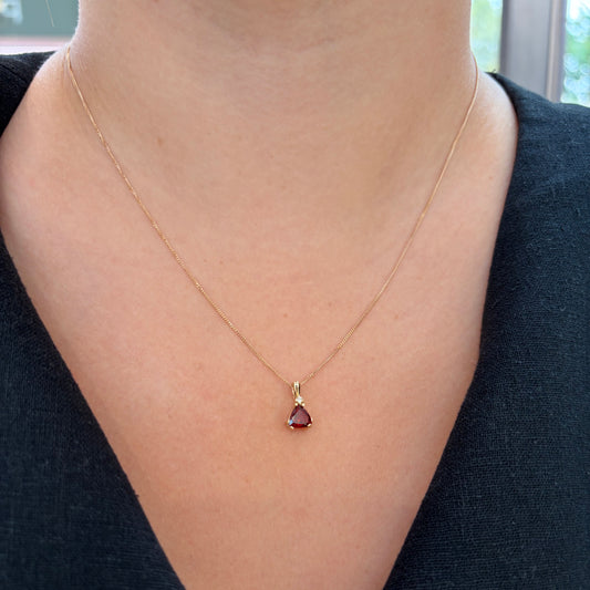 Garnet & Diamond Necklace