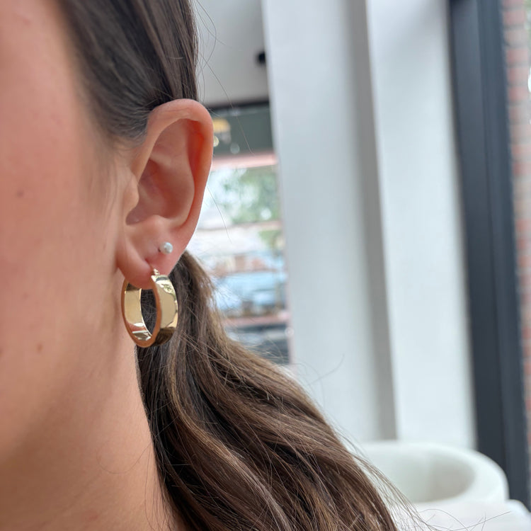 6mm Wide Hollow Hoops