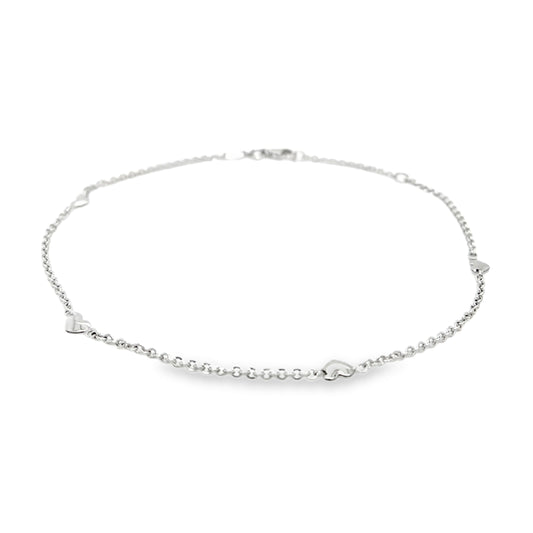 Adjustable Heart Rope Chain Anklet