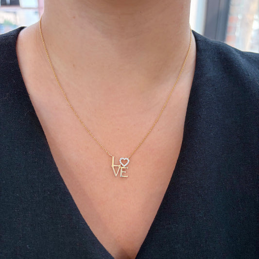 18 inch "Love" Diamond Necklace