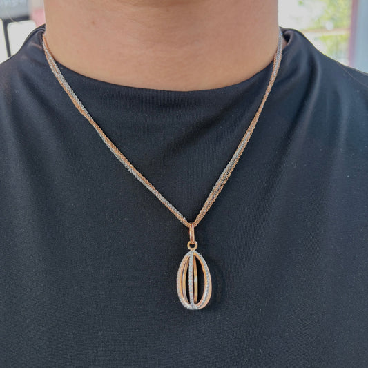 Multi Chain Cage Style Necklace