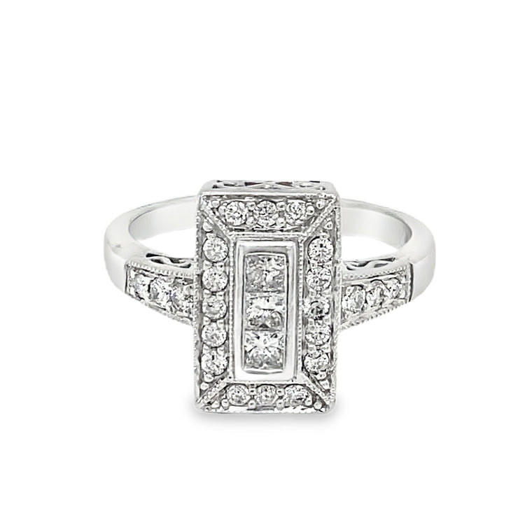 Diamond Art Deco Inspired Ring