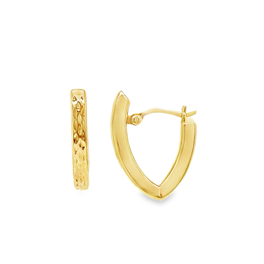 "V" Shaped Hoop Earrings