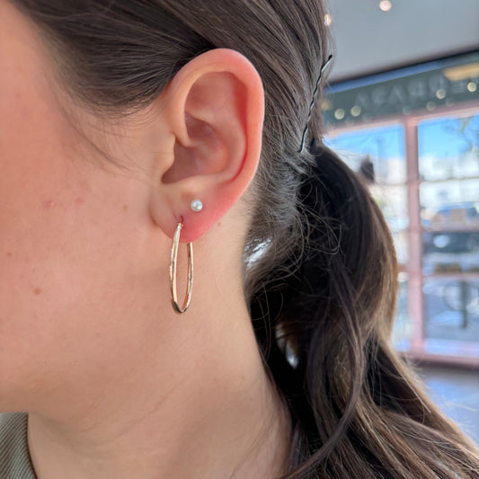 Thin Rose Gold Hoops