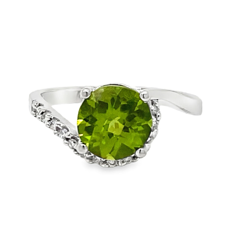 Peridot & Diamond Ring