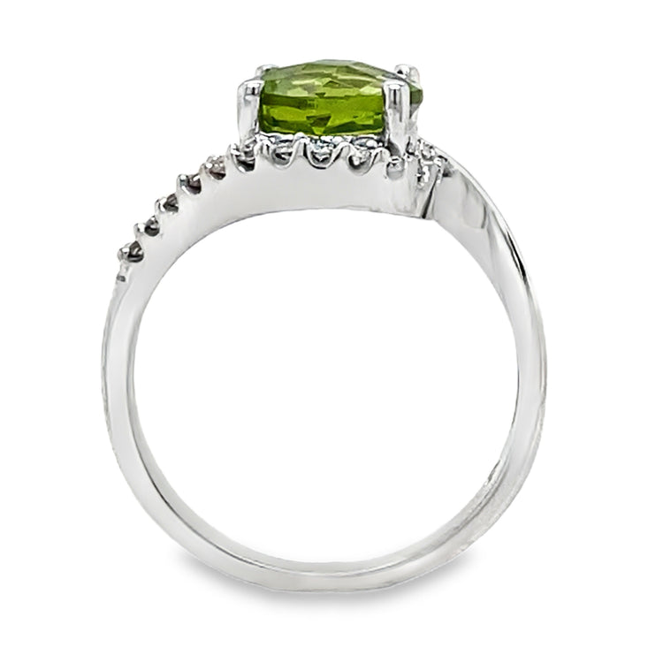 Peridot & Diamond Ring