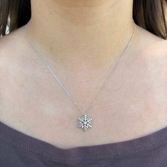 Diamond Snowflake Necklace