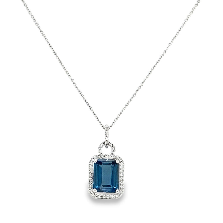 London Topaz & Diamond Necklace