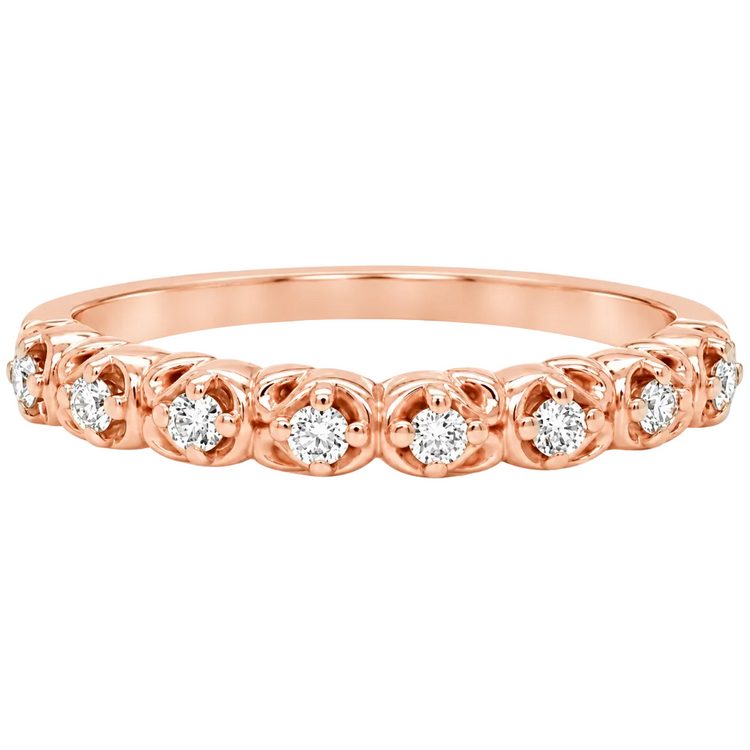 18K Rose Gold Diamond Band