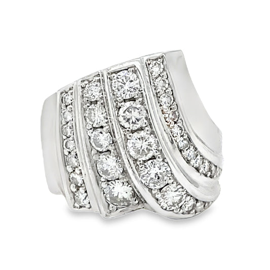 1.47TCW Multi Row Diamond Ring