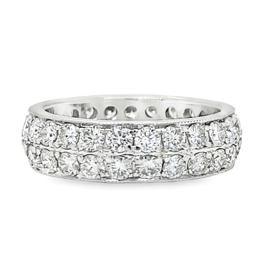 Double Row Diamond Eternity Band