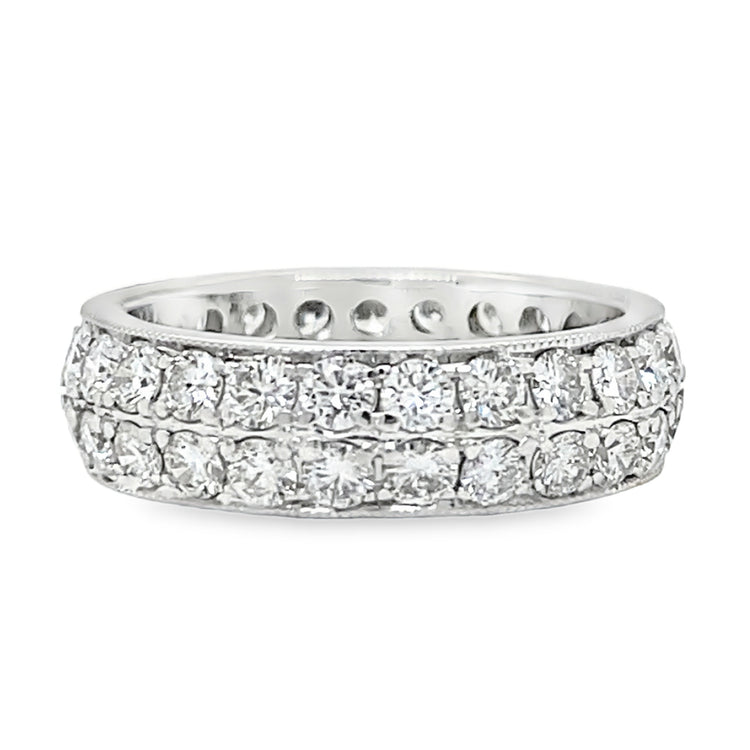 Double Row Diamond Eternity Band
