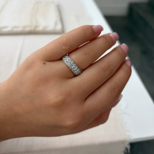 Double Row Diamond Eternity Band